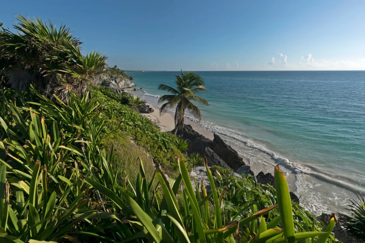 Tulum Beach near ancient ruins