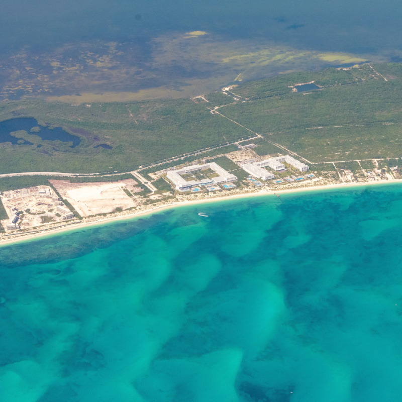 aerial view of Costa Mujeres