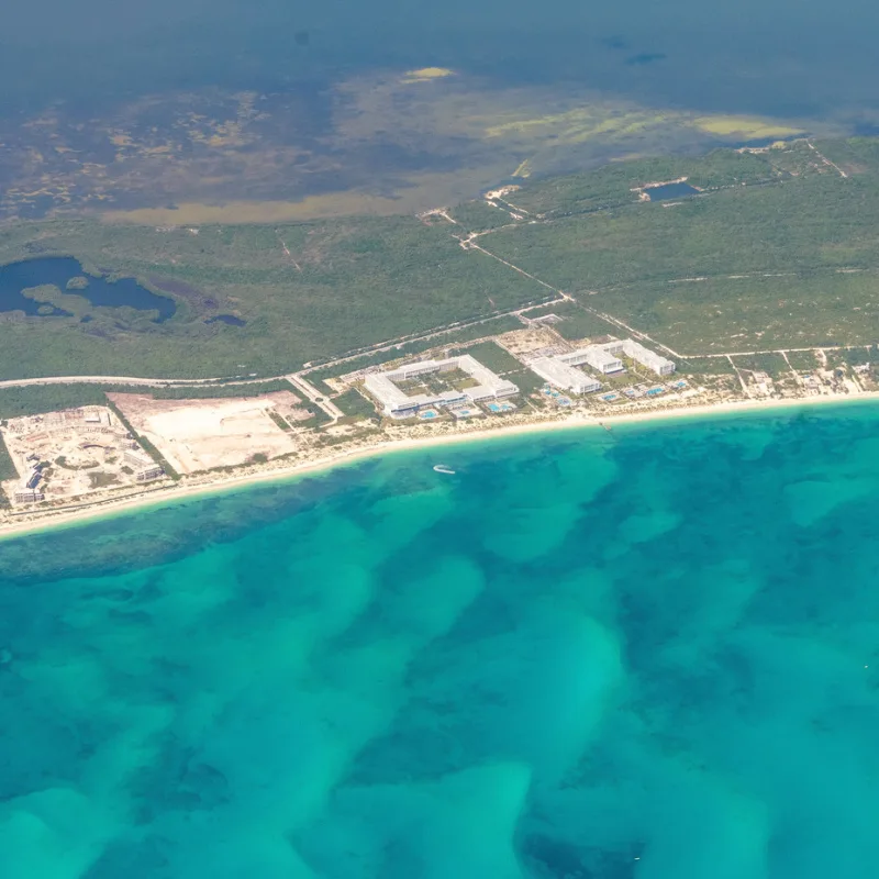 aerial view of Costa Mujeres