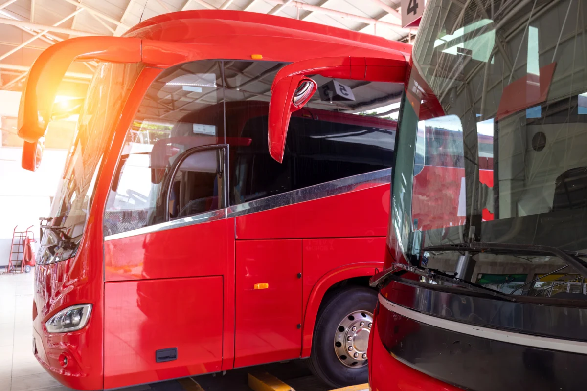 Ado bus service at terminal in Playa Del Carmen