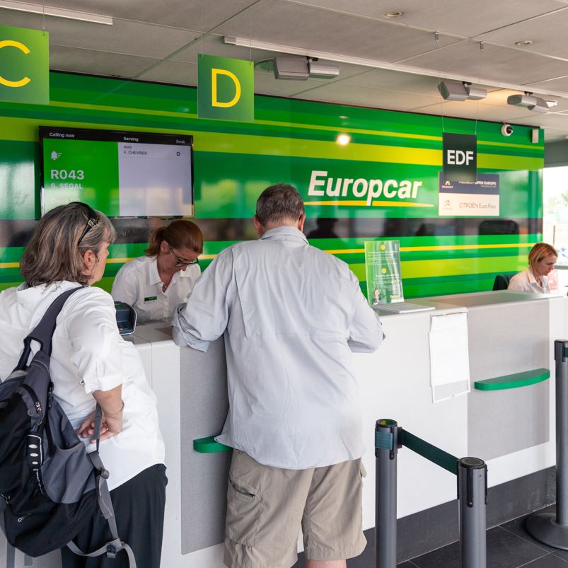 a europcar booking desk