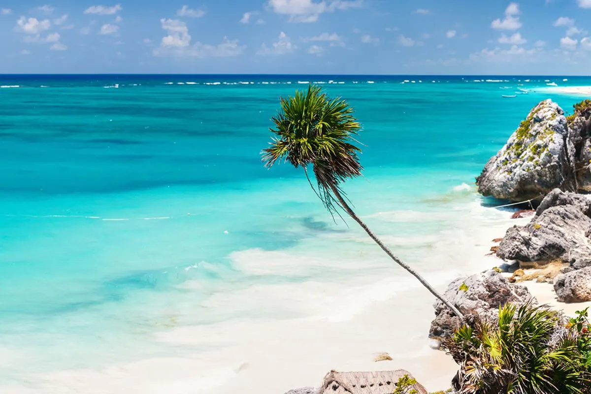 Shore at Playa Ruinas Beach in Tulum
