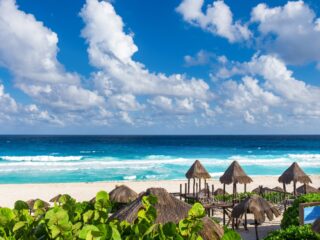 Beautiful beach in Cancun, Mexico - Playa Delfines