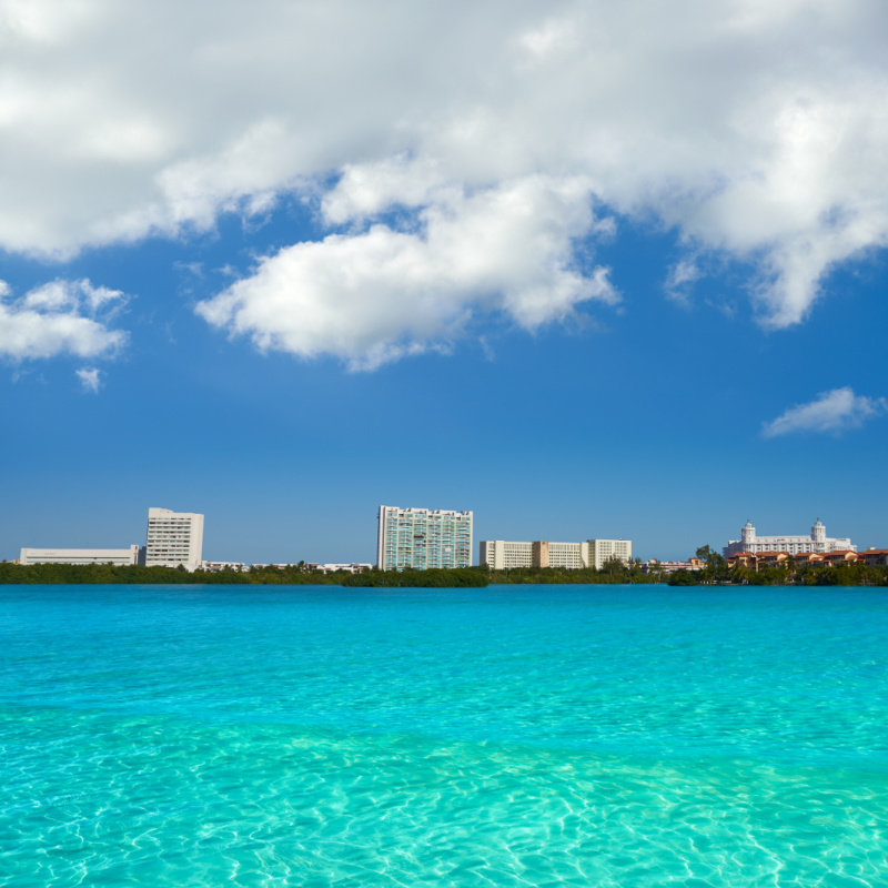 View of Cancun Hotel Zone From Nichupte Lagoon