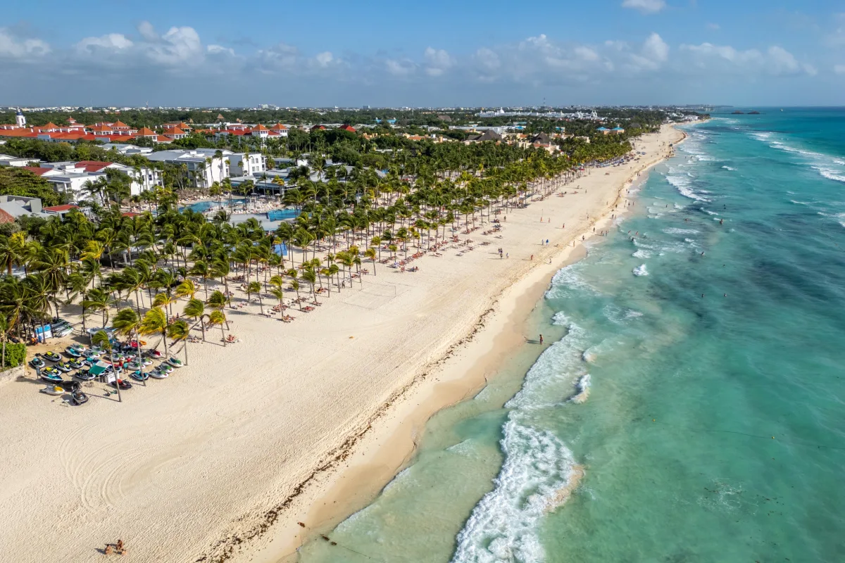 beautiful beach in Playa Del Carmen