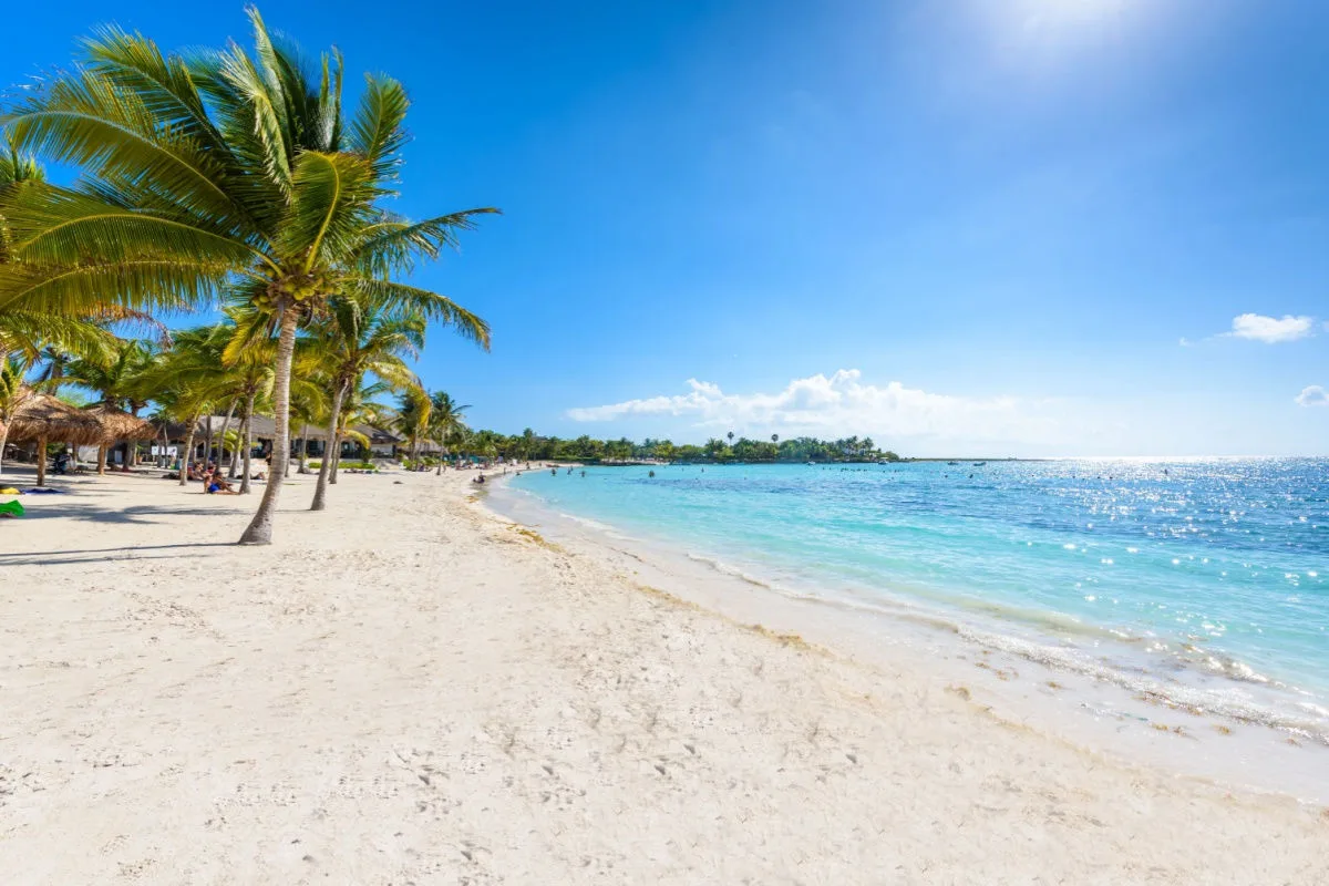 a beautiful white sand beach in cancun