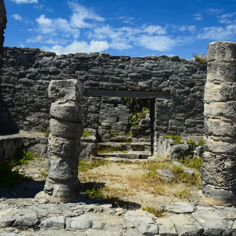ancient ruins in Tulum National Park 