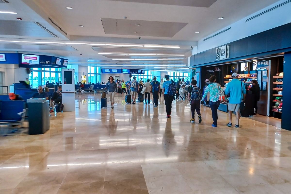 View Inside Terminal 4 at Cancun International Airport