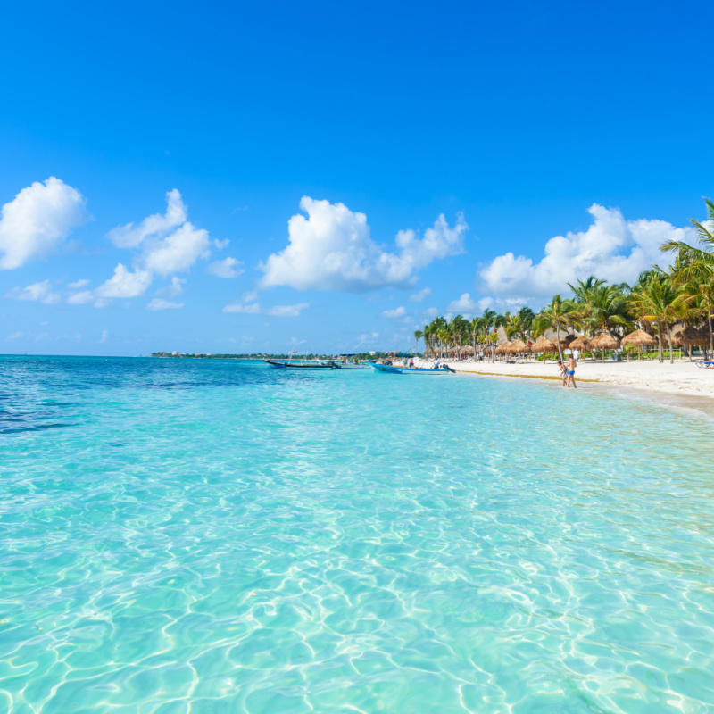 Crystal Clear Warter on a Beautiful Riviera Maya Beach