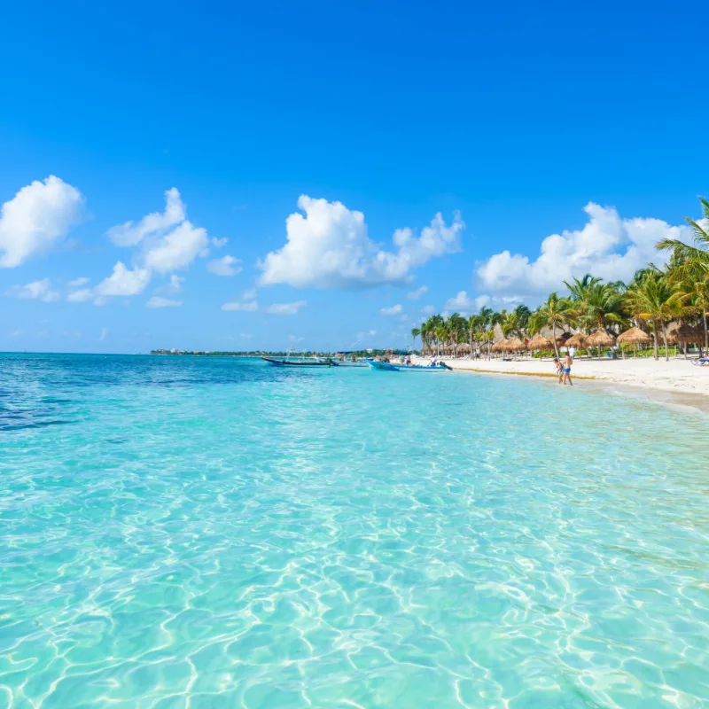 Crystal Clear Warter on a Beautiful Riviera Maya Beach