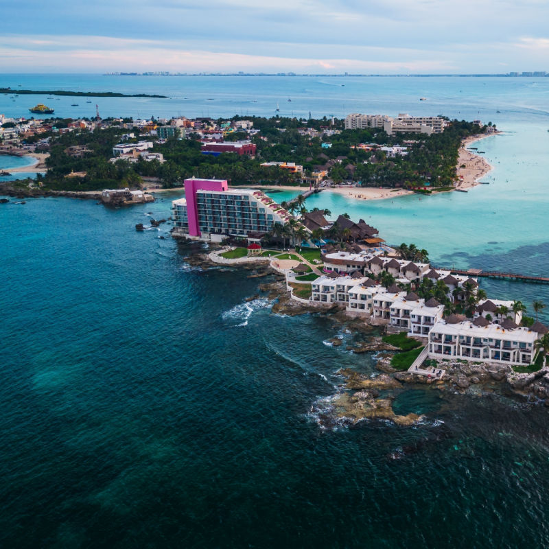Aerial View of the Island of Isla Mujeres