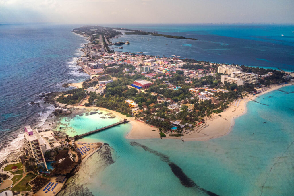 View of the Island of Isla Mujeres, Mexico