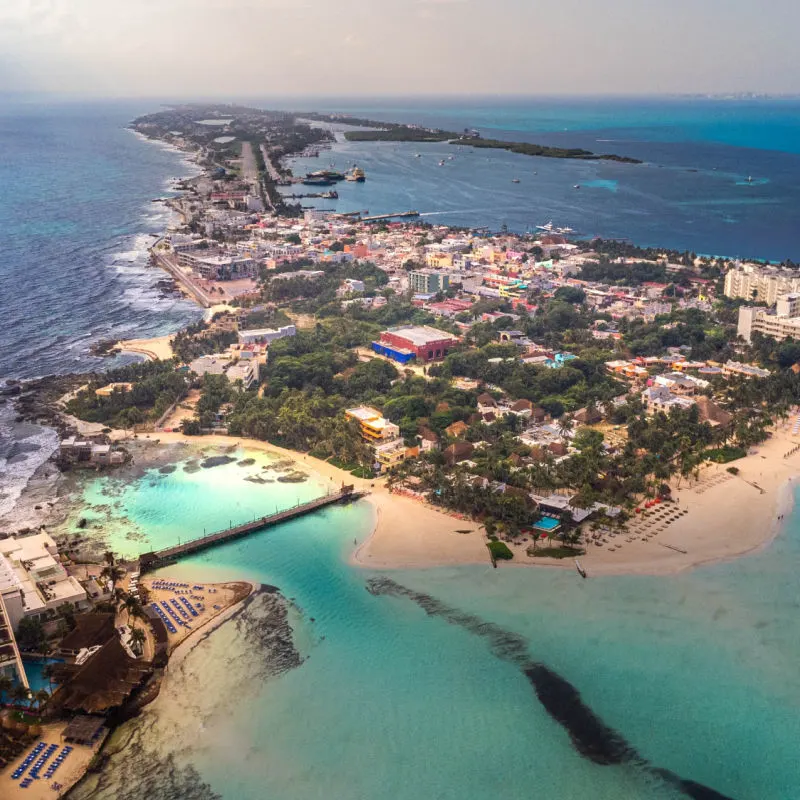 View of the Island of Isla Mujeres, Mexico