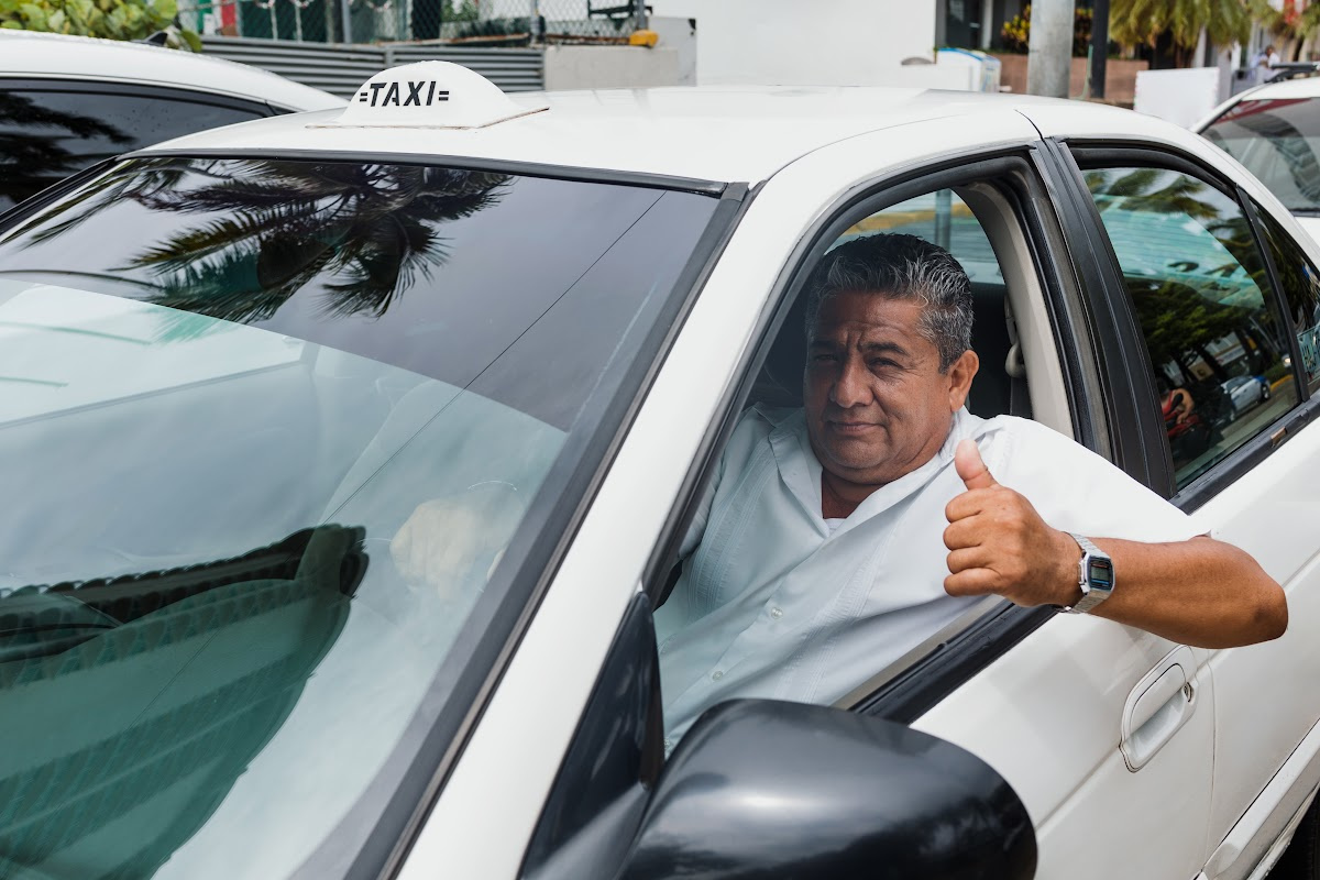 Taxi Driver on a Street in Mexico