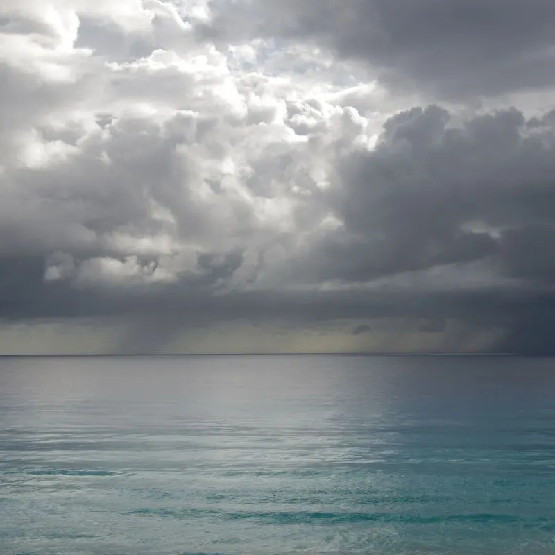 approaching storm clouds in cancun