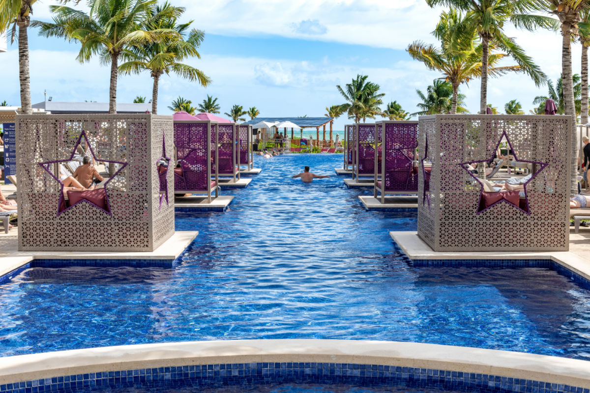 Pool at the Planet Hollywood in Cancun, Mexico