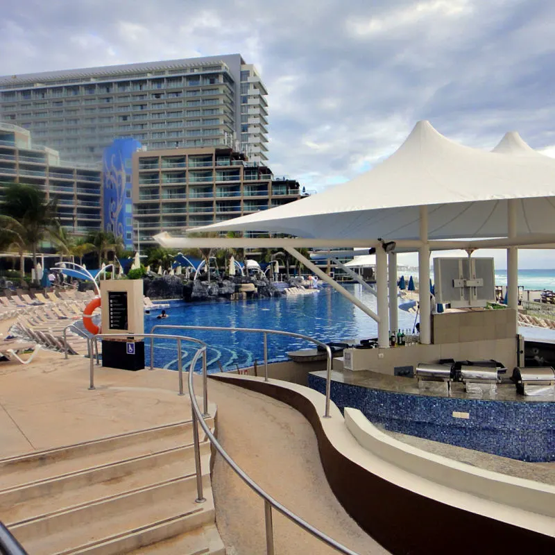 Resort Pool in Cancun, Mexico