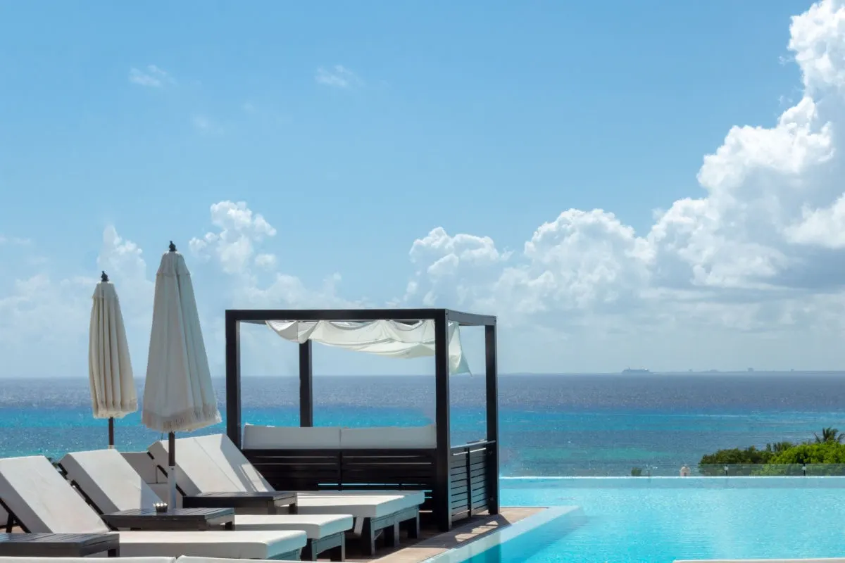 a view of a popular rooftop bar in playa del carmen