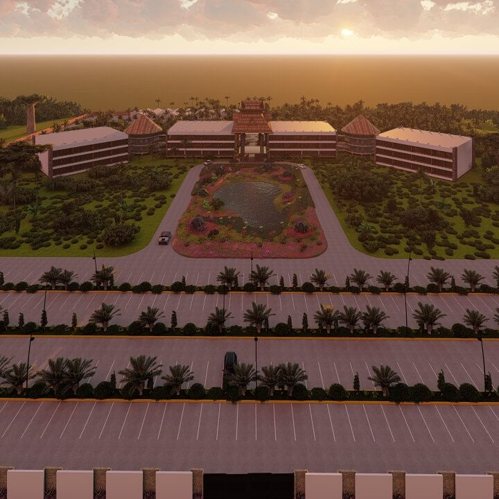 new render of maya train station hotel tulum 