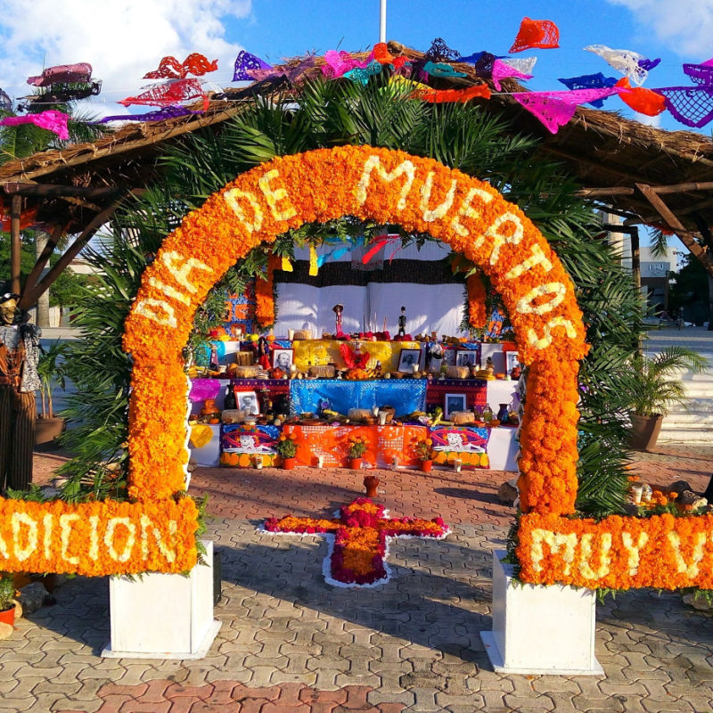 Elaborate Altar Made for Day of the Dead Celebrations