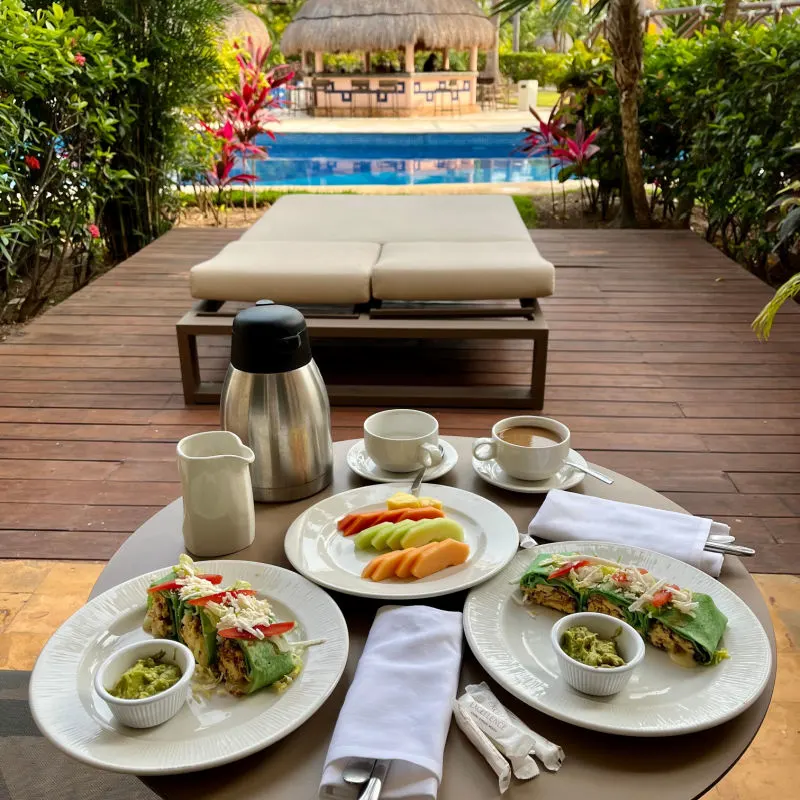 Breakfast at a Cancun Resort