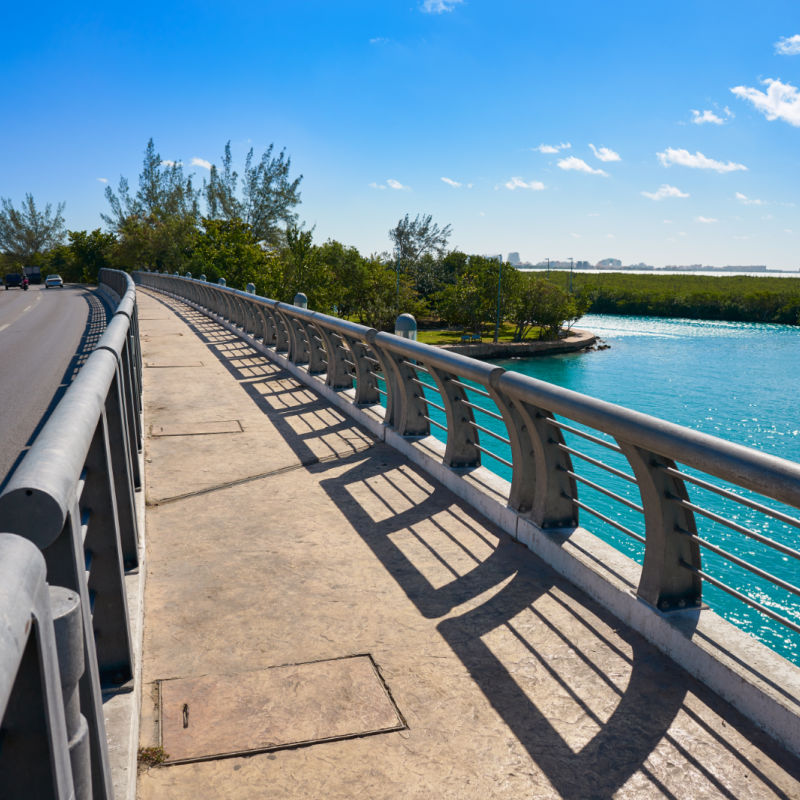 Bridge Next to Nichupte Lagoon in the Cancun Hotel Zone