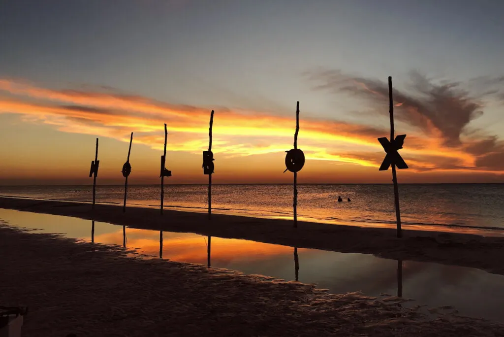 The Island of Holbox, Mexico at Sunset