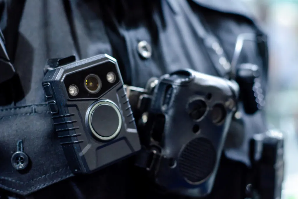 Body Camera on a Police Uniform