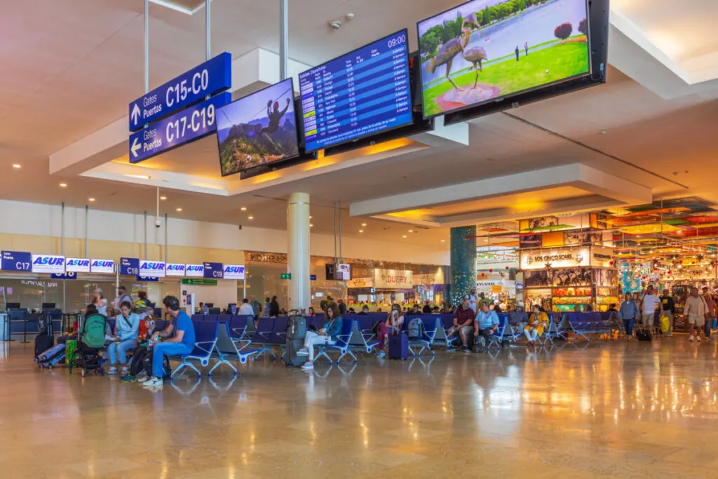 Busy Cancun Airport Terminal