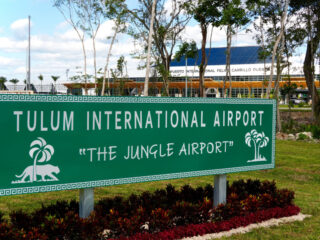 Sign in Front of Tulum International Airport