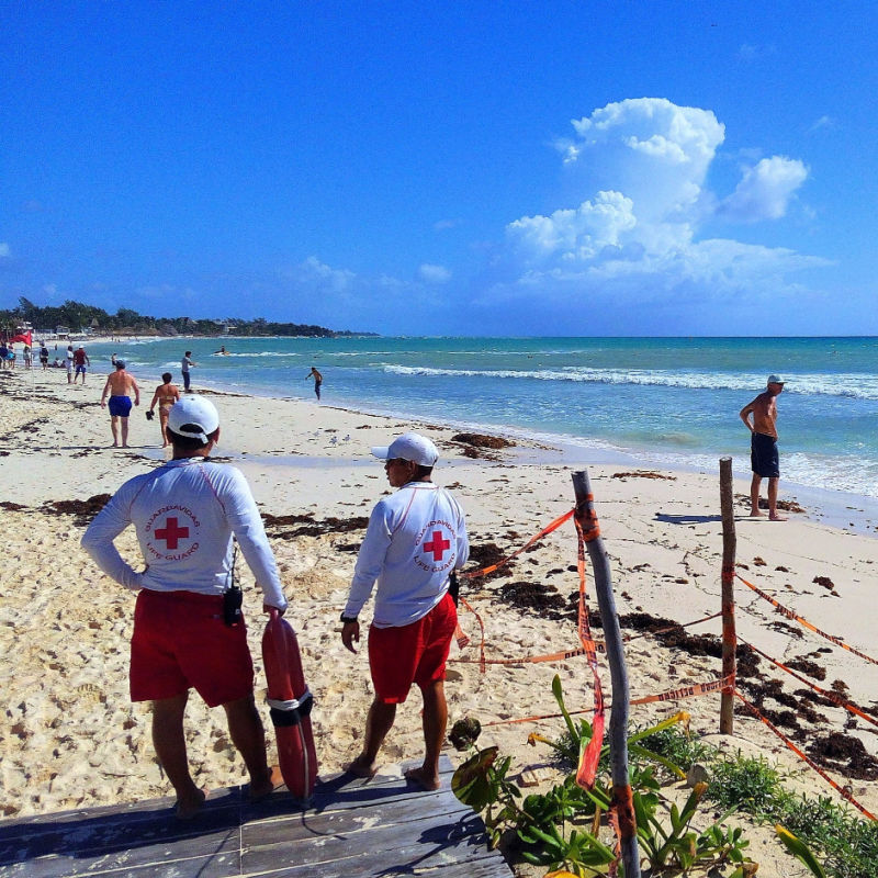 Lifeguards on a Playa del Carmen Beach