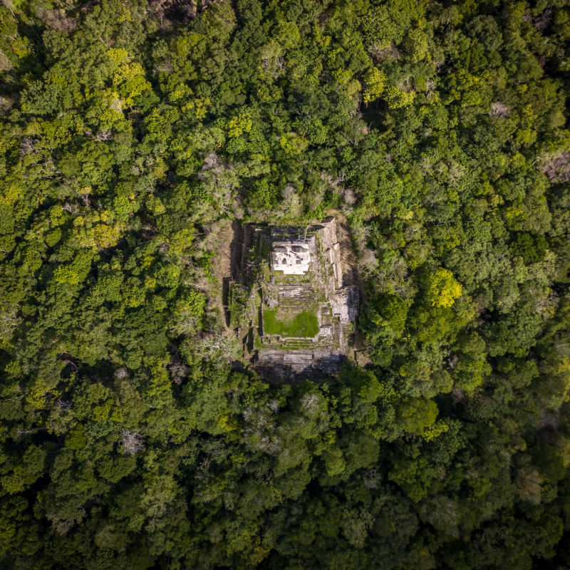 Aerial View of the Ichkabal Ruins