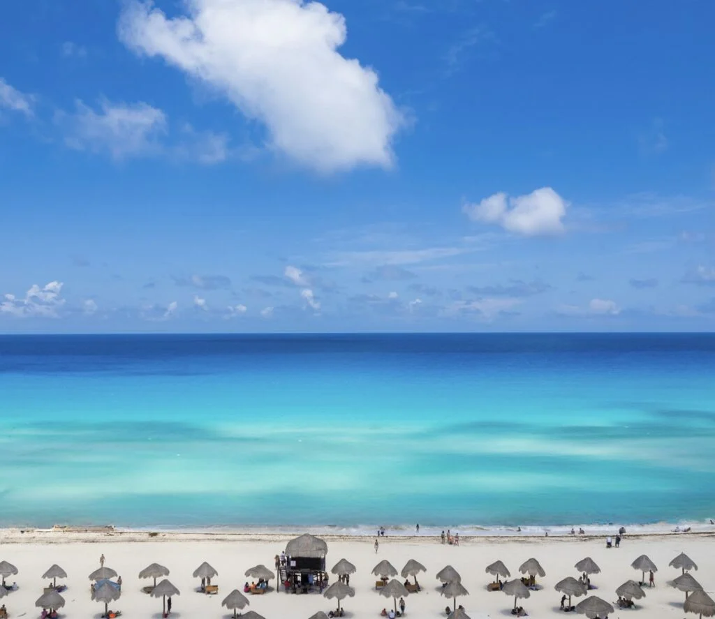 Cancun Blue water beach