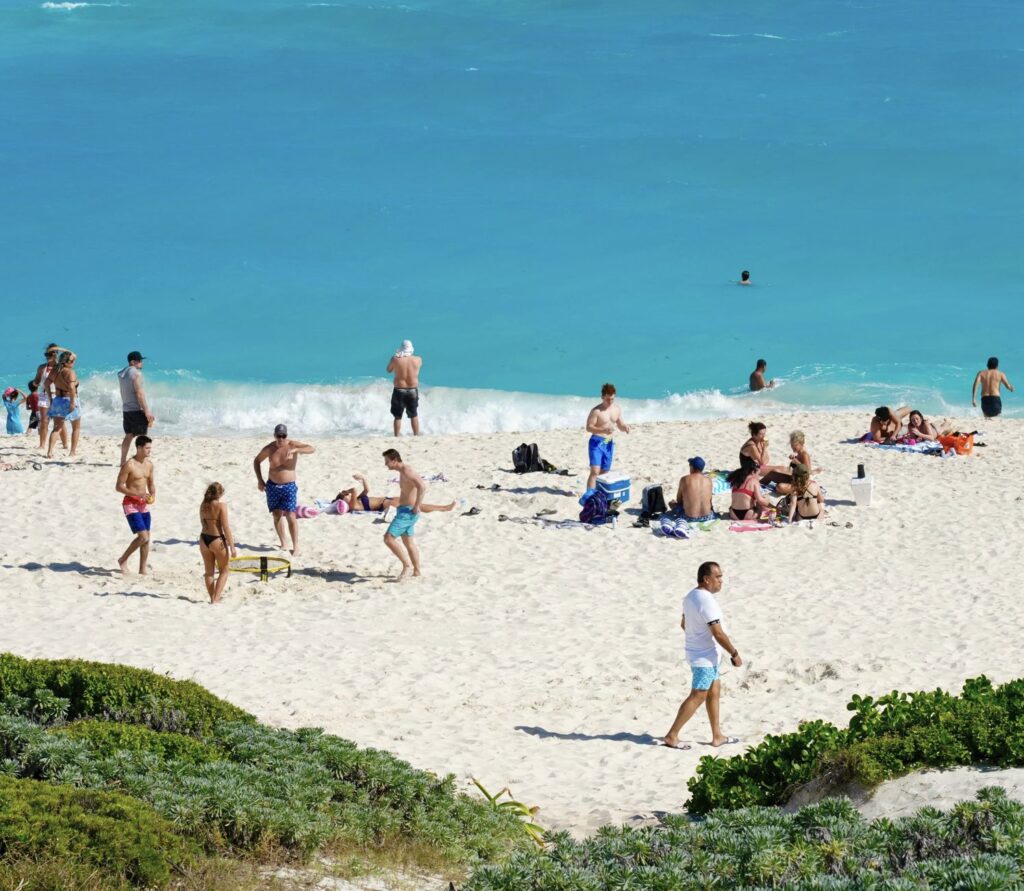 cancun tourist on beach