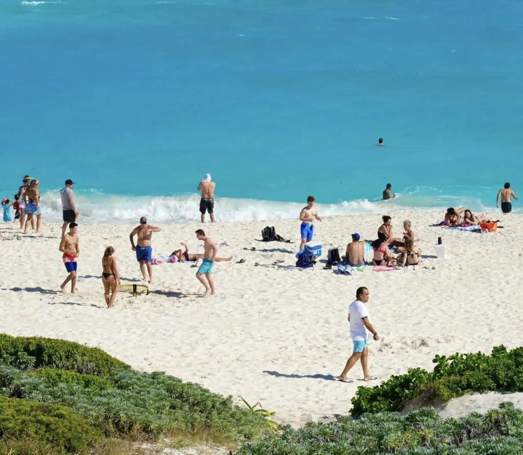 cancun tourist on beach