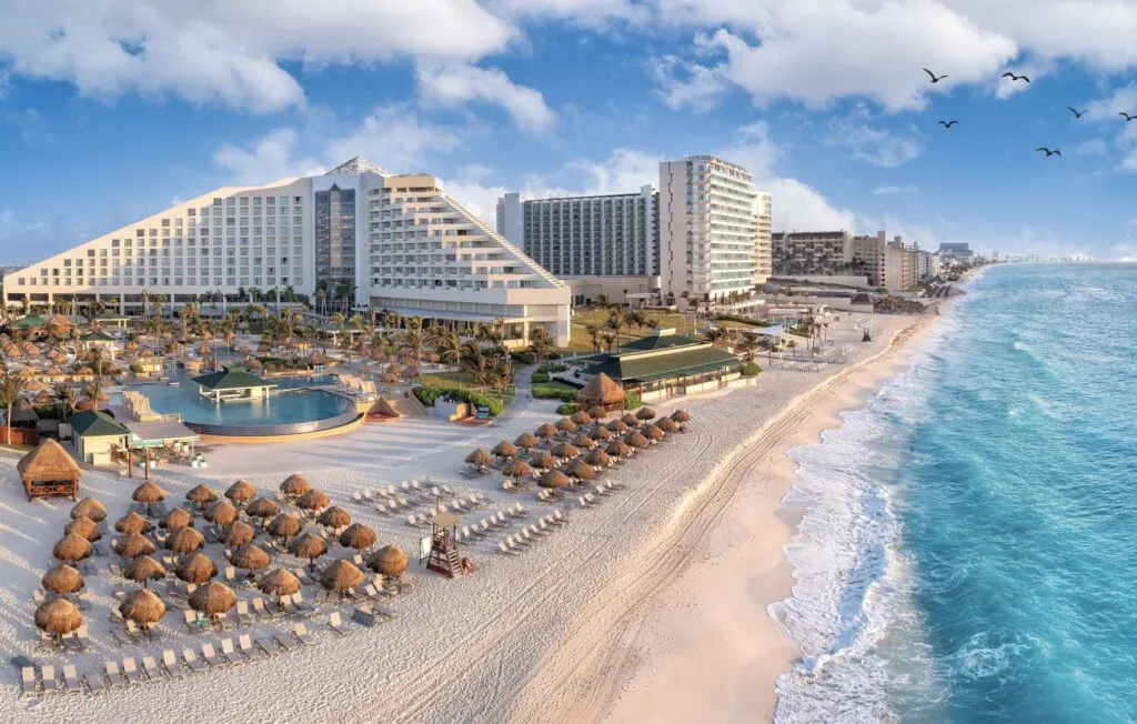 Cancun resort on beach