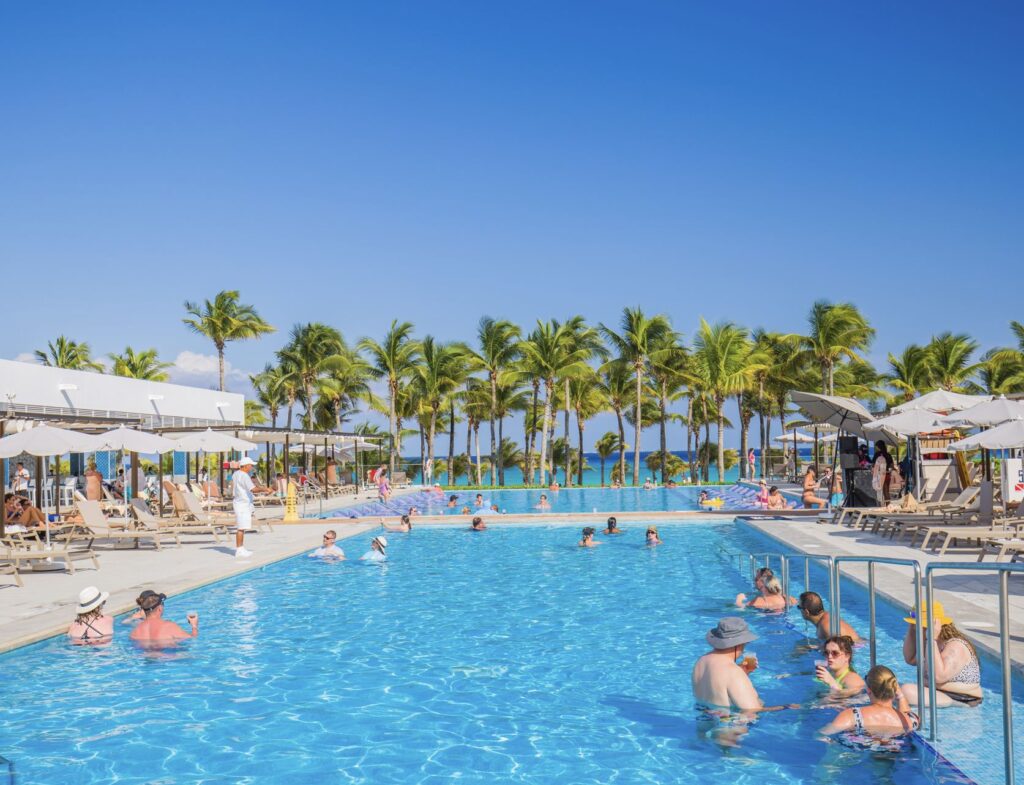 Travelers in Pool cancun