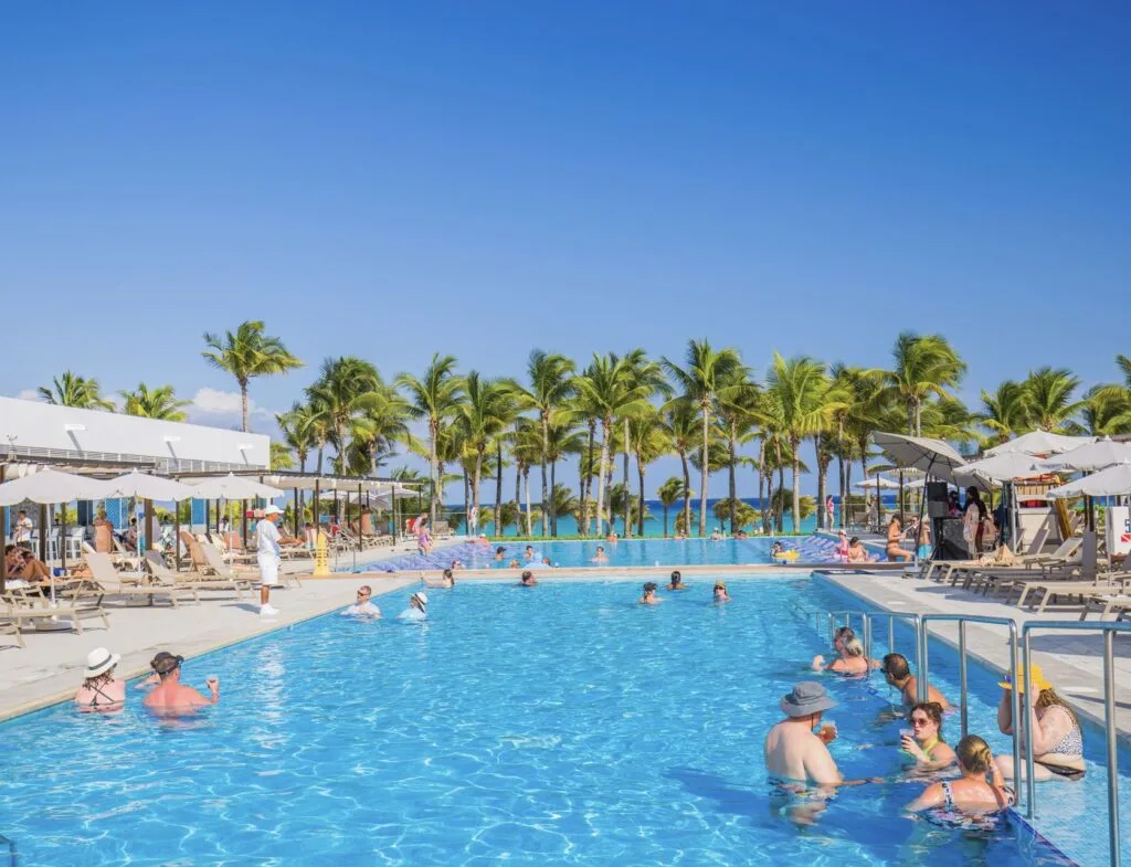 Travelers in Pool cancun