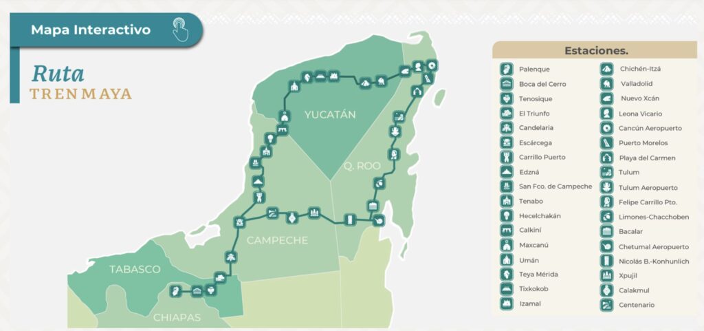 Maya Train Route