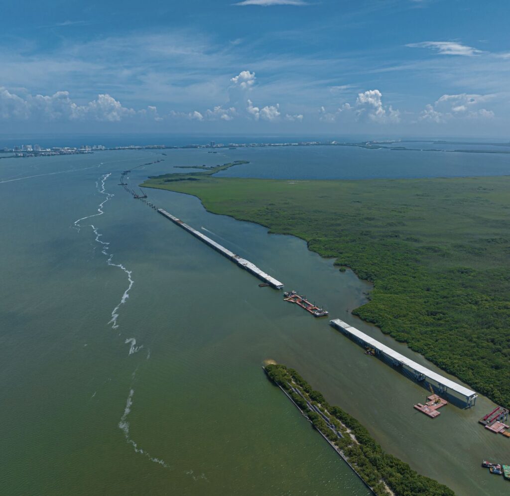 Nichupté Vehicular Bridge contruction