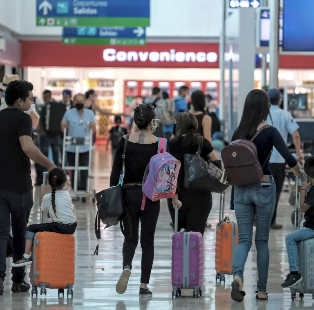 Passengers arrive In Cancun