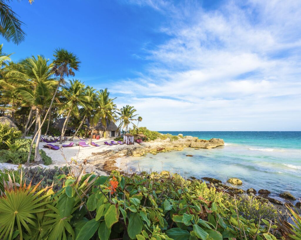 Beach resort area Tulum