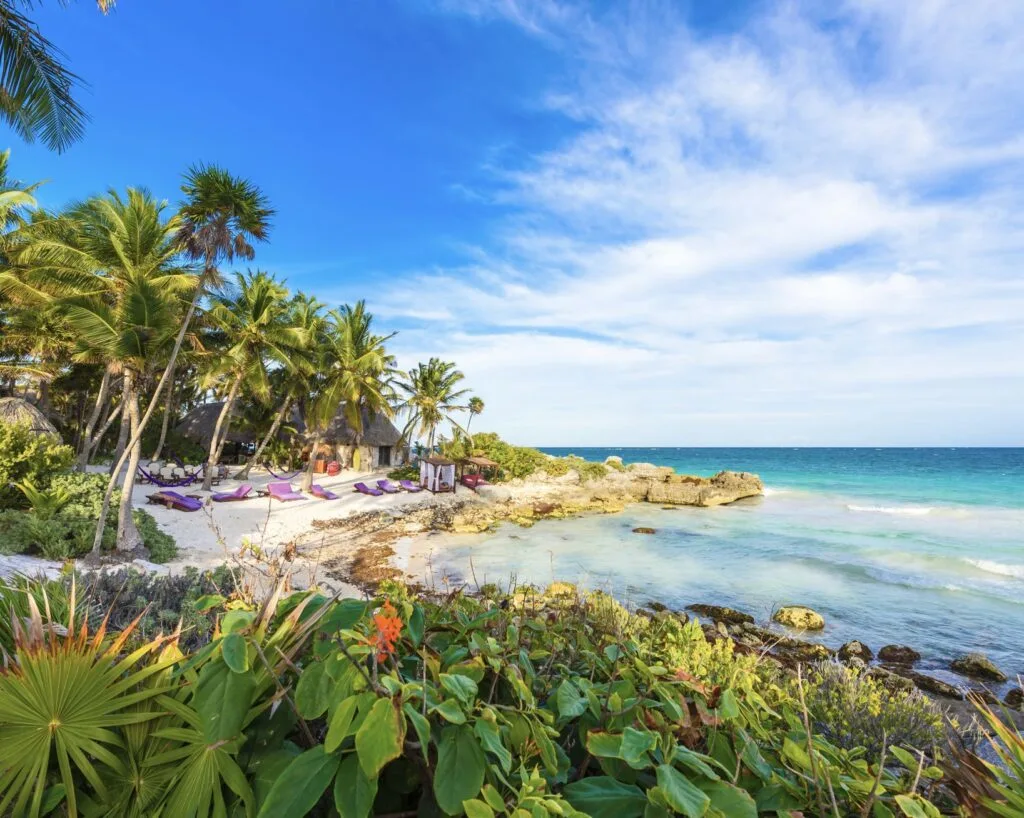 Beach resort area Tulum