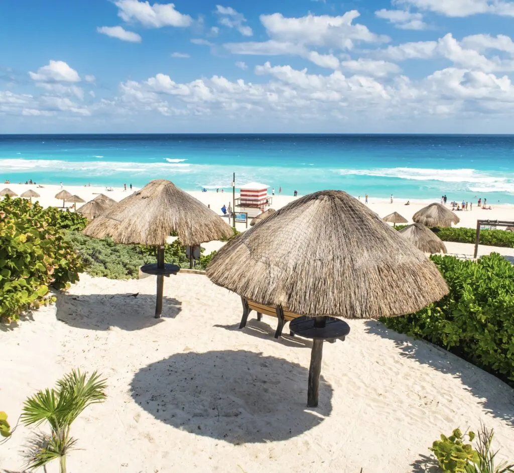 Cancun beach on a sunny day