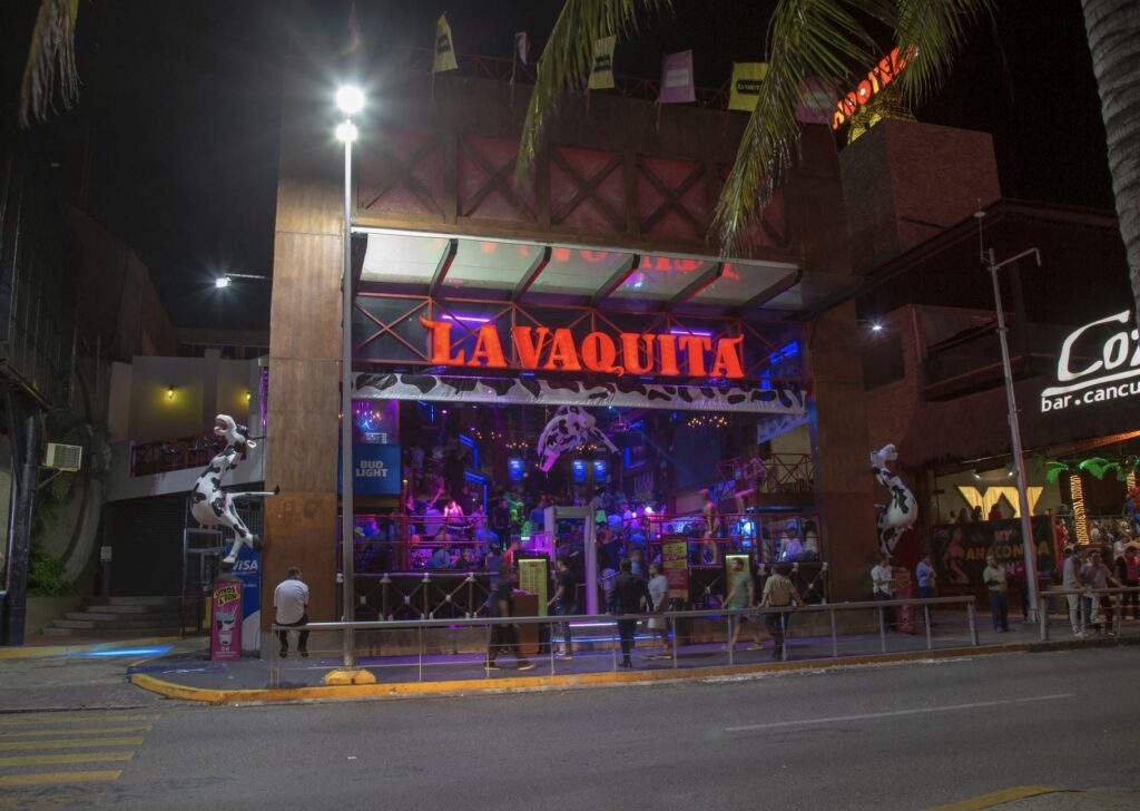 hotel zone at night
La Vaquita