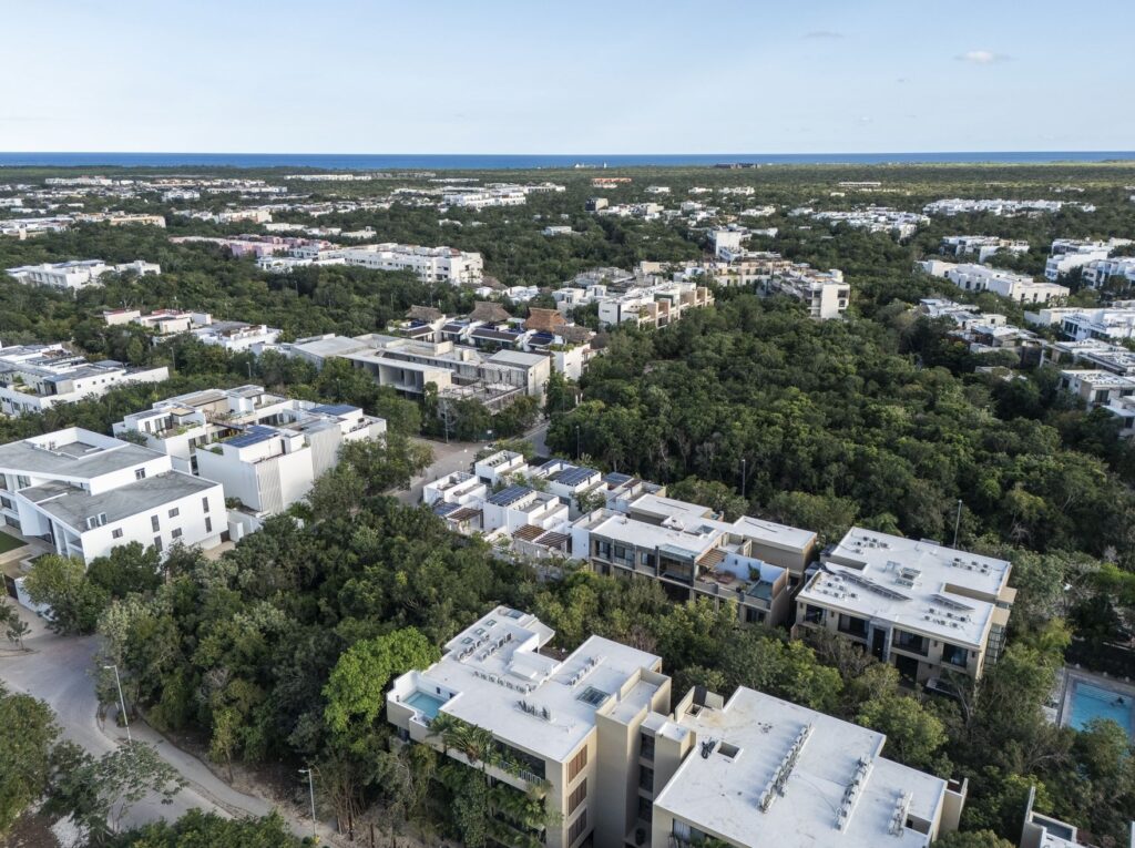 Aerial view more Tulum Apartments