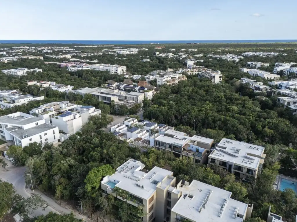 Aerial view more Tulum Apartments