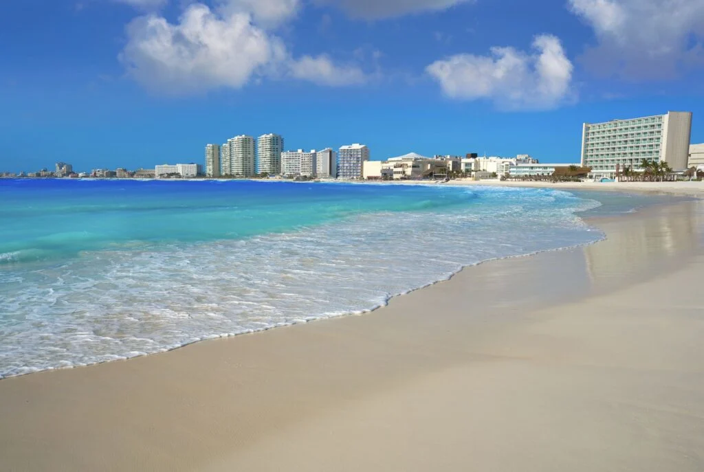 Beach View of Cancun hotel Zone