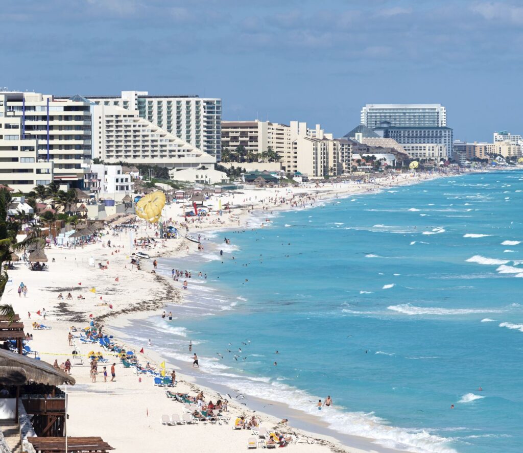 Cancun Hotel zone beach