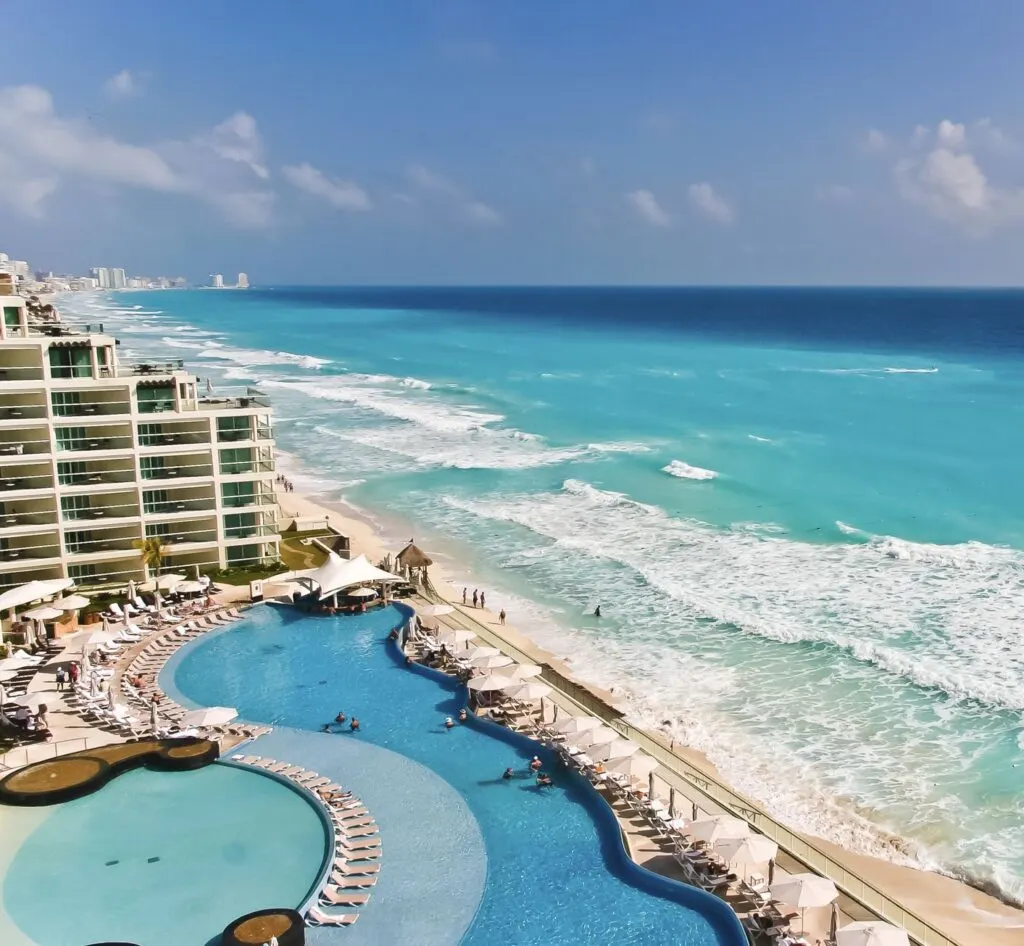 Cancun ocean front resort pool